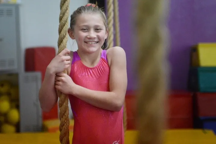 Recreational gymnastics class for kids