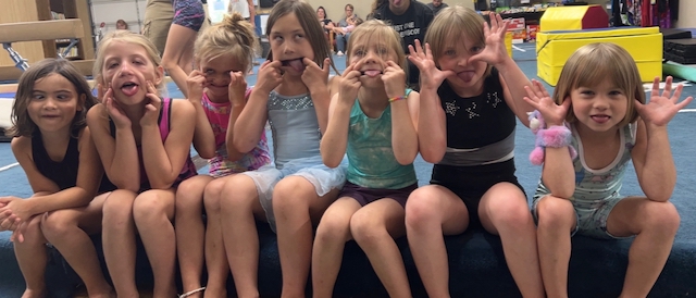 Kids having fun at the gym